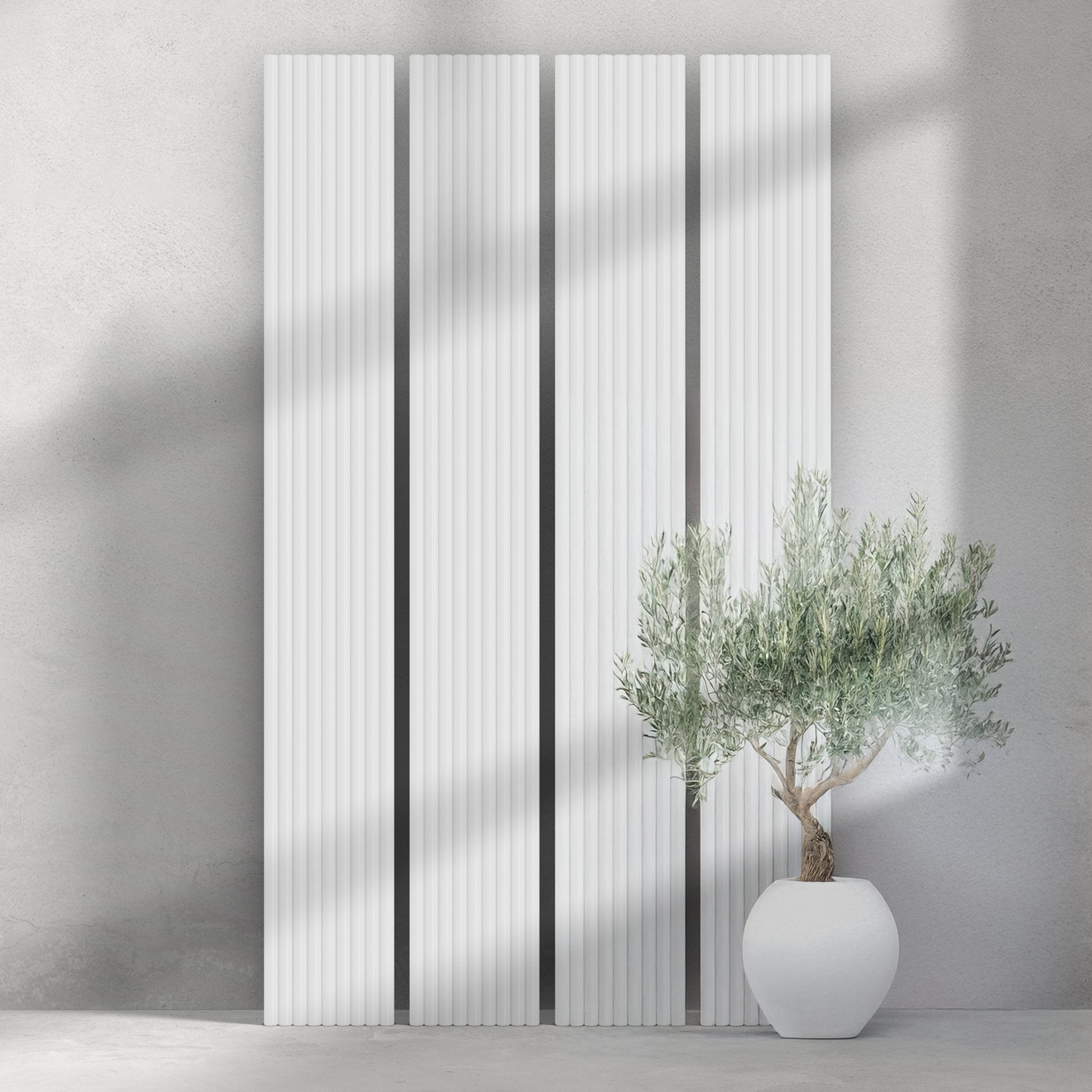 106" Ridge Paint-Ready Fluted Wall Panels (4 Panels)