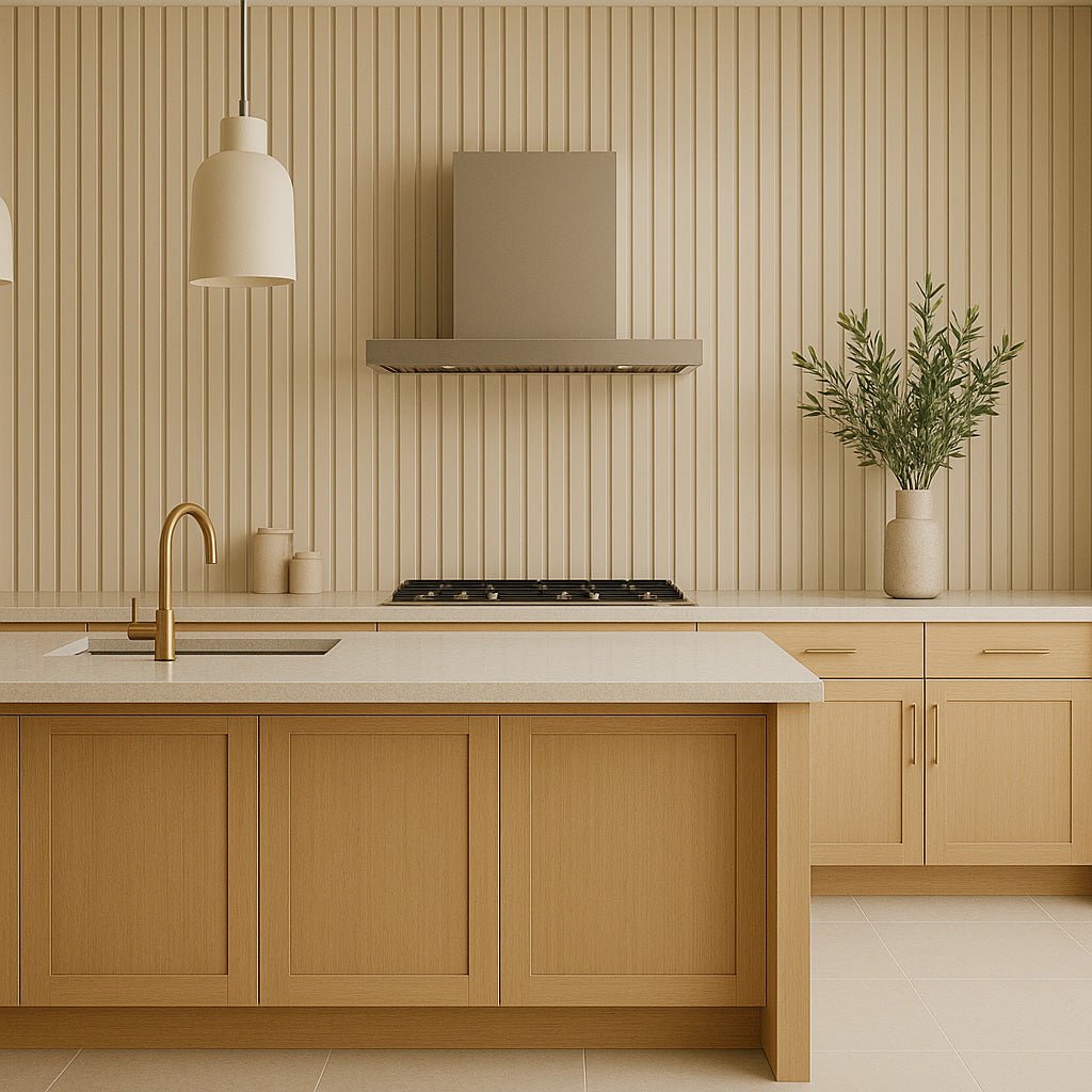 106" Slat Paint-Ready Fluted Wall Panels (4 Panels)