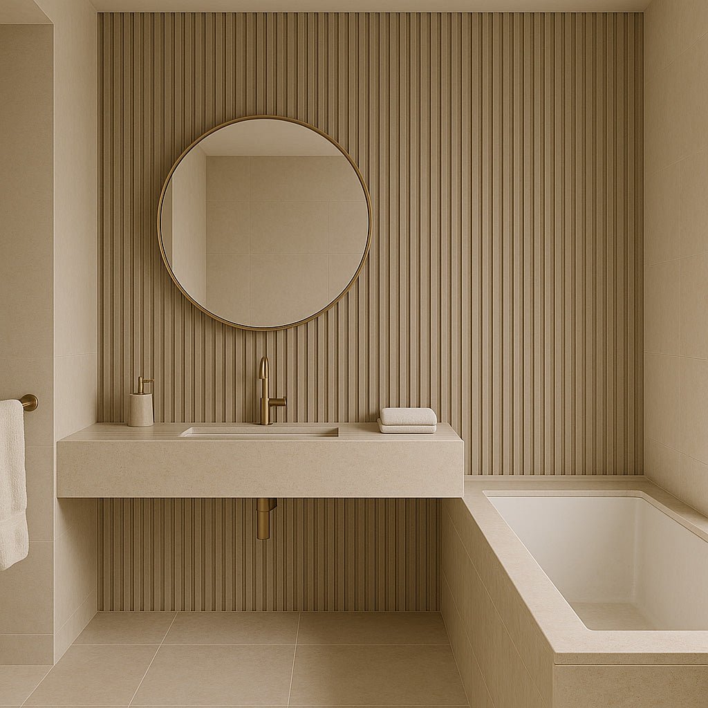 106" Slat Paint-Ready Fluted Wall Panels (4 Panels)