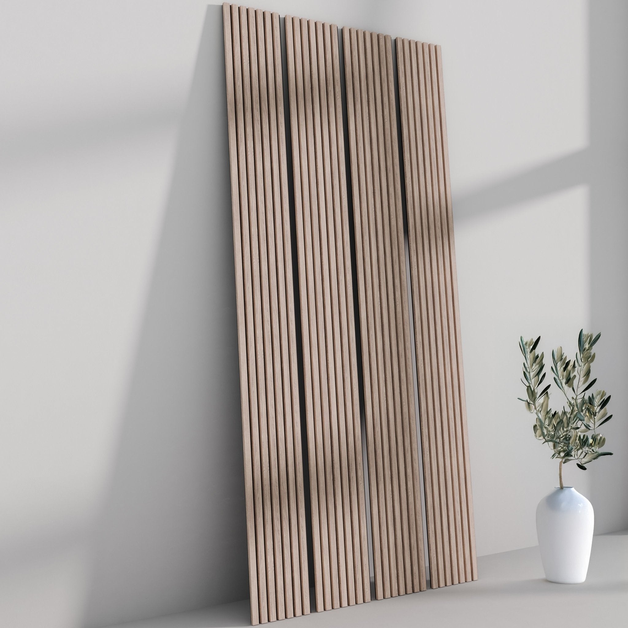 106" American Walnut TrueWood Lite 3-Sided Veneer Acoustic Slat Panel