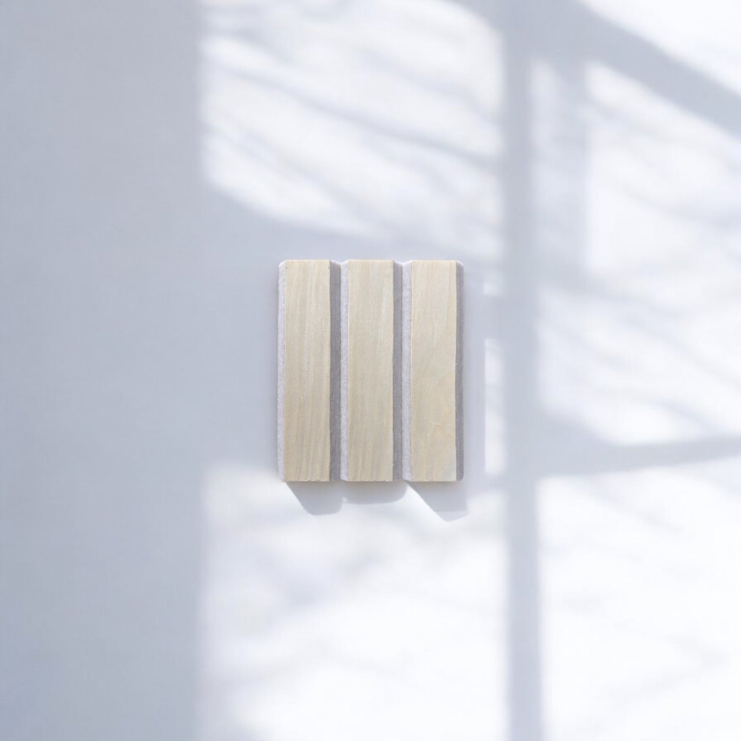 ULTRALIGHT Wood Slat Acoustic Panel Sample in Maple, Beige Felt