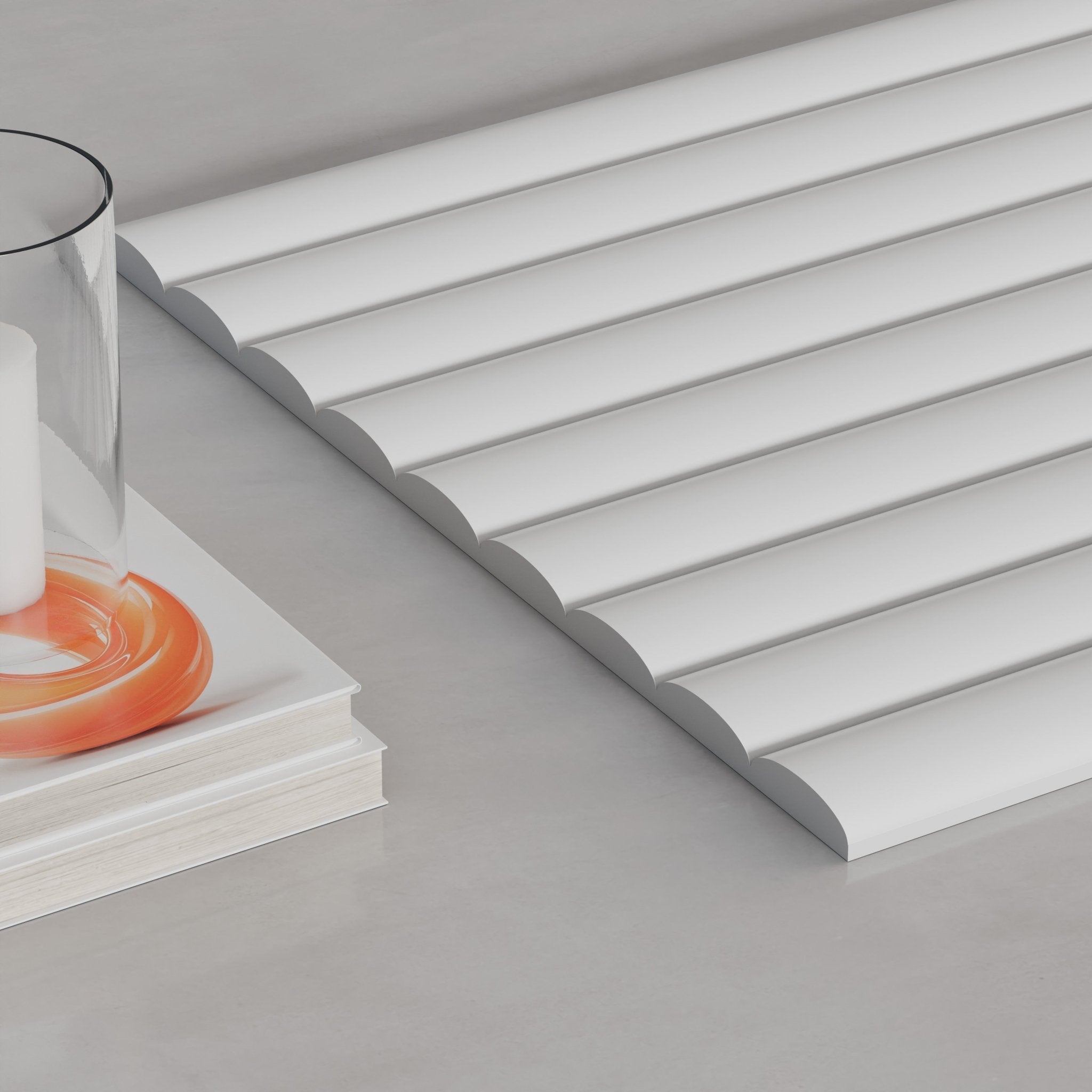 106" Ridge Paint-Ready Fluted Wall Panels (4 Panels)