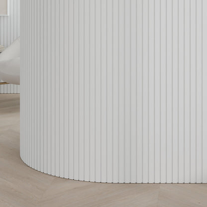 106" Slat Paint-Ready Fluted Wall Panels (4 Panels)