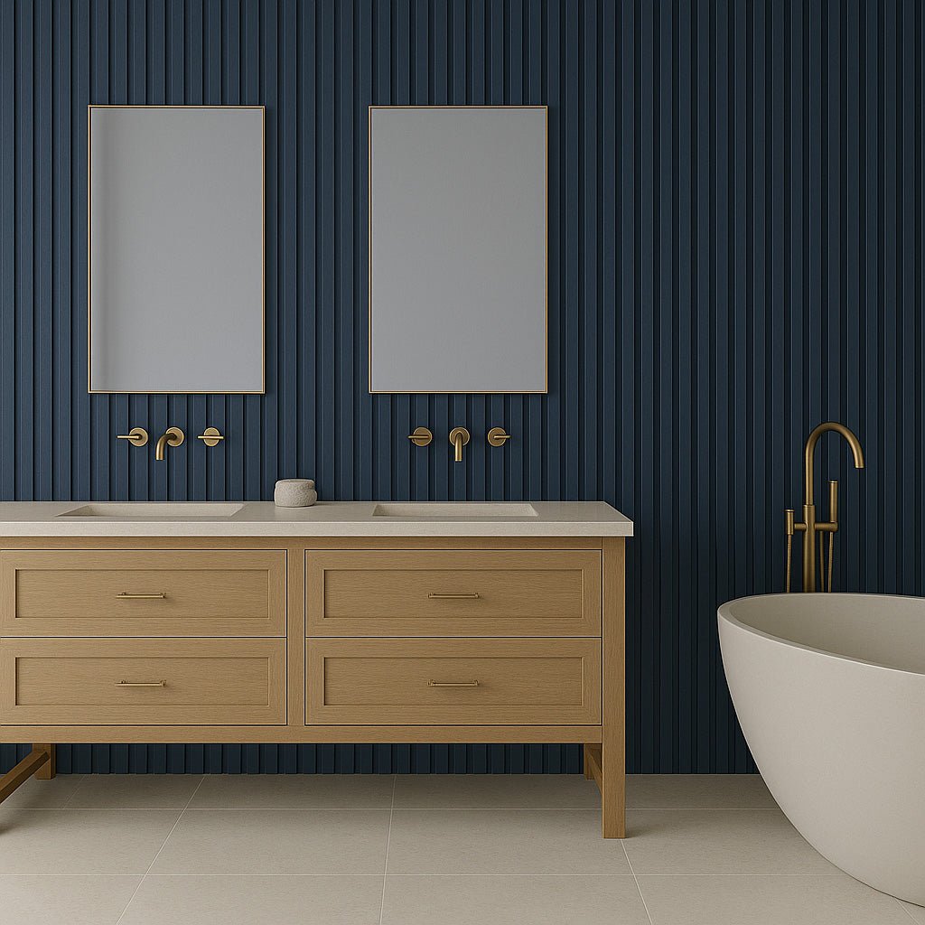 106" Slat Paint-Ready Fluted Wall Panels (4 Panels)