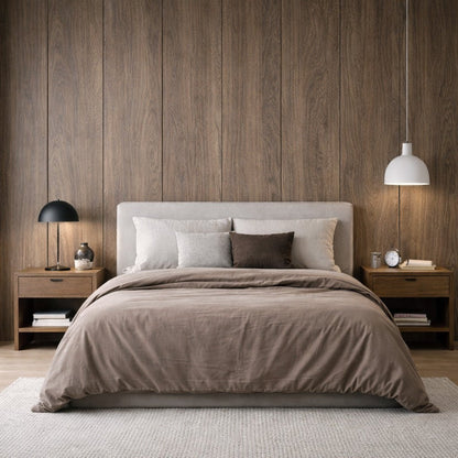 106" Tall ULTRALIGHT Flexible Lightweight Full Walnut Accent Wall Panels with Black Felt Backing