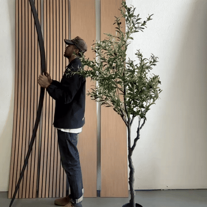 106" Tall ULTRALIGHT Flexible Lightweight Walnut Acoustic Wood Slat Wall Panels with Black Felt Backing
