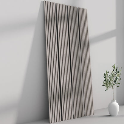106" Grey Oak TrueWood Lite 3-Sided Veneer Acoustic Slat Panel