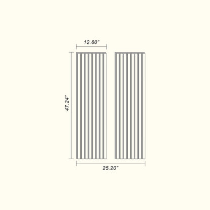 Natural Walnut Acoustic Wood Slat Wall Tiles with Black Felt Backing