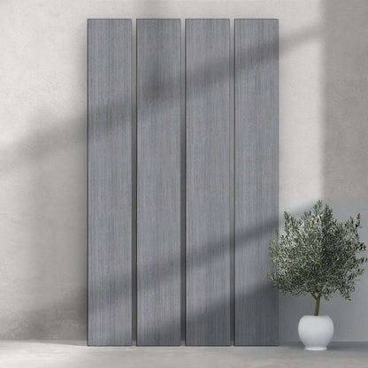 ULTRALIGHT Flexible Lightweight Full Grey Oak Accent Wall Panels with Black Felt Backing