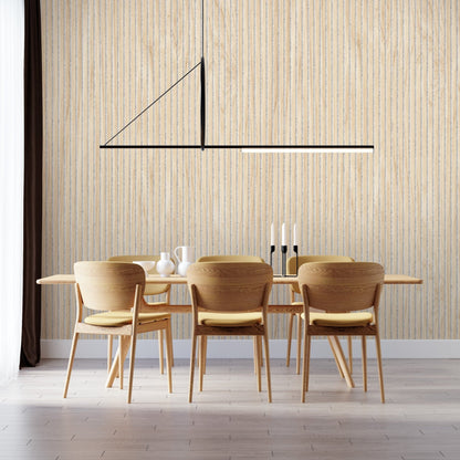 106" ULTRALIGHT Flexible Lightweight White Oak Acoustic Wood Slat Wall Panels with Grey Felt Backing