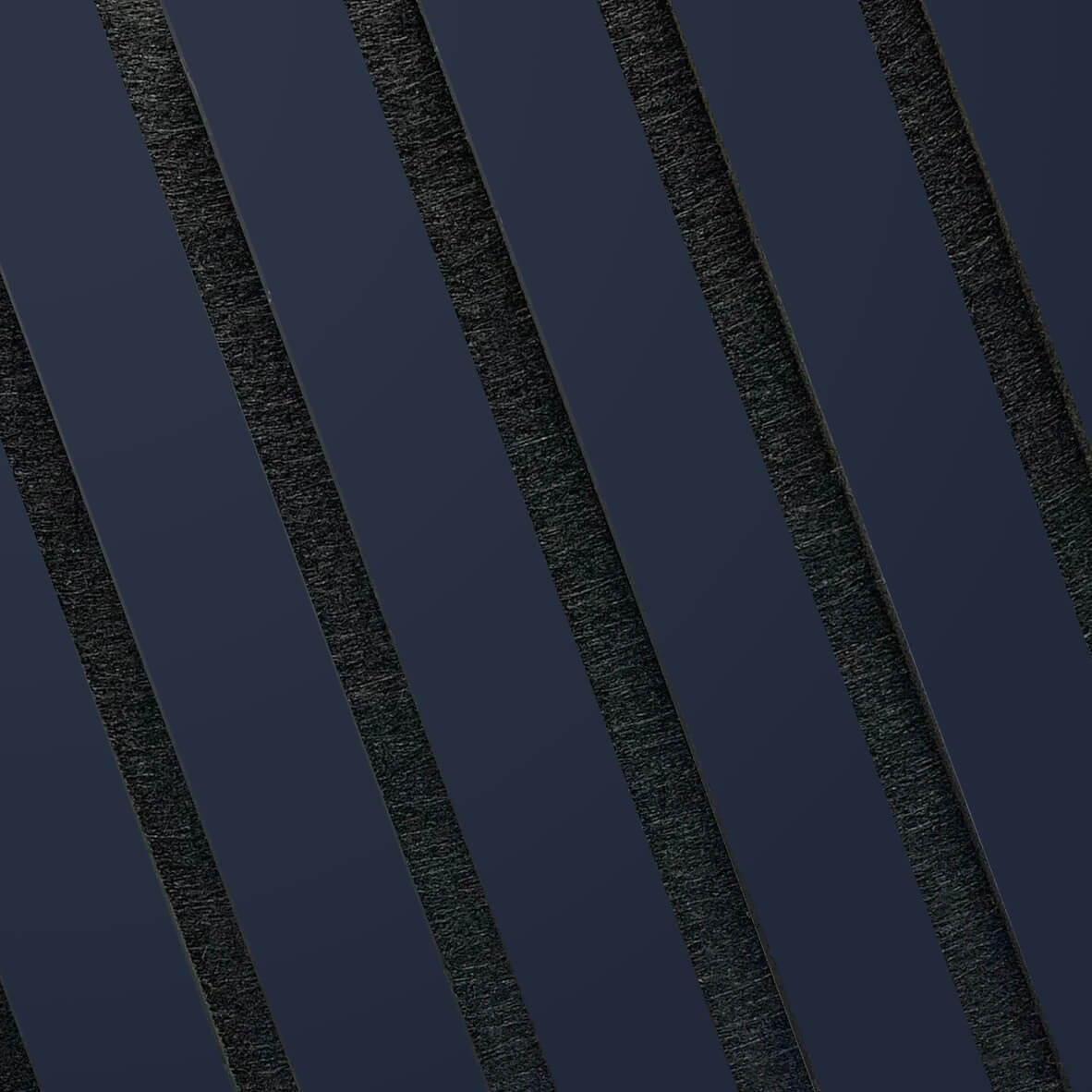 Deep Indigo Wall Slat Acoustic Panel with Black Felt Backing