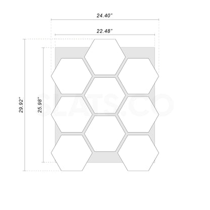 Walnut Acoustic Hexagon Wood Panel with Black Felt Backing