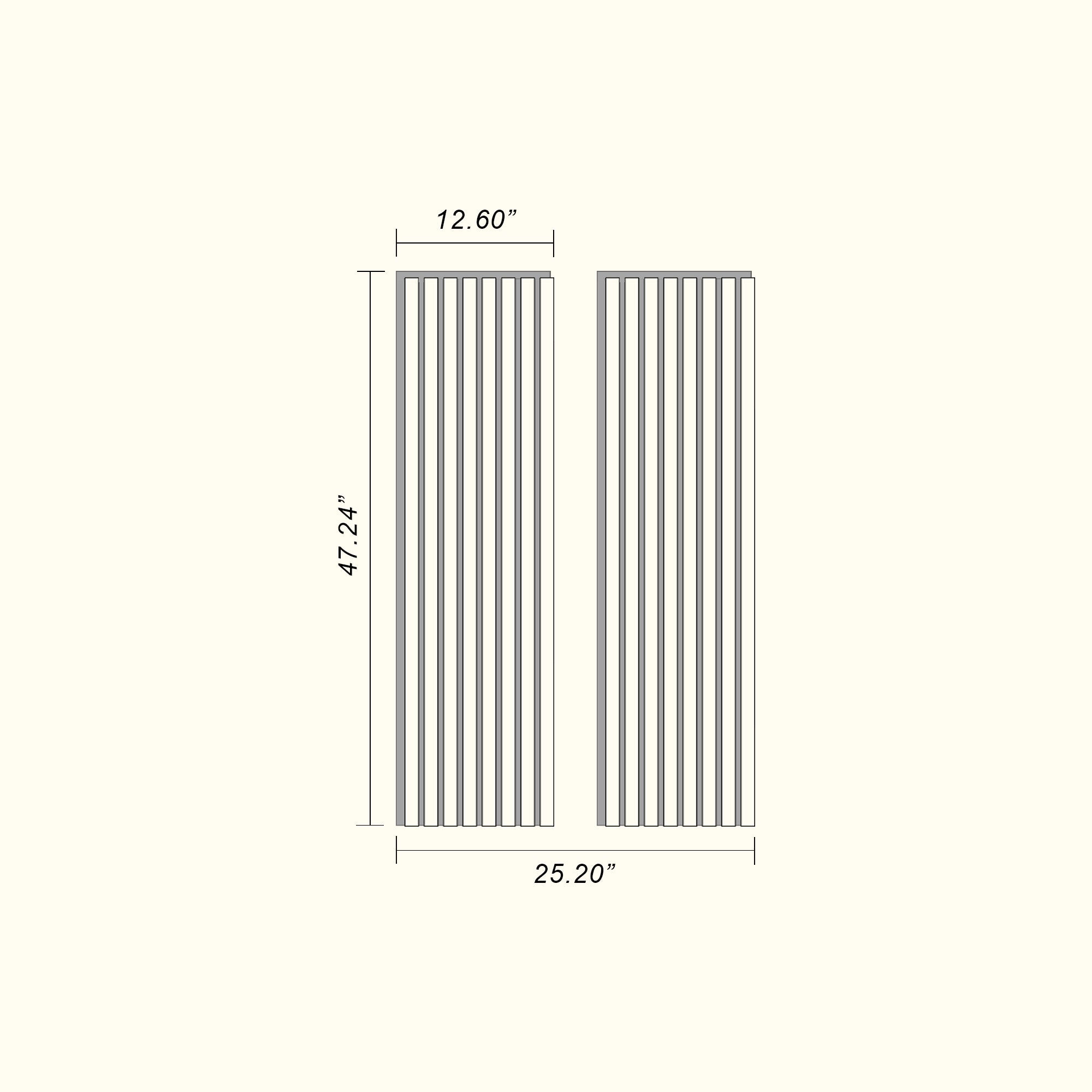 White Oak Acoustic Wood Slat Wall Tiles with Black Felt Backing